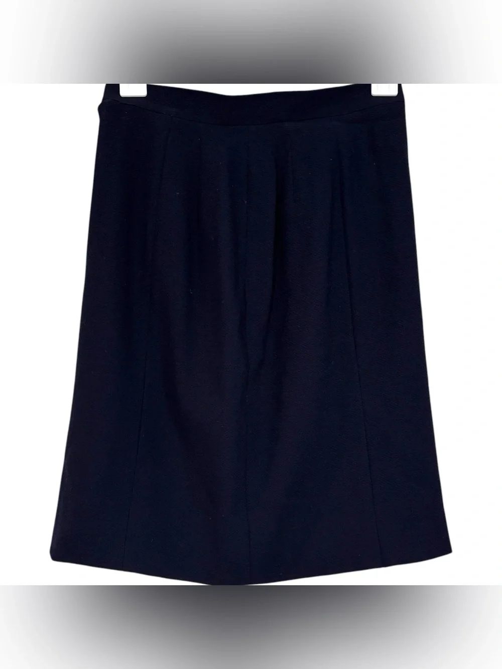 Chanel Authentic Dark Navy Blue Vintage 100% Wool Skirt Size 36 or US 4/6